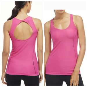 NWT Fabletics Seamless Tank Top Cut-out Back Pink